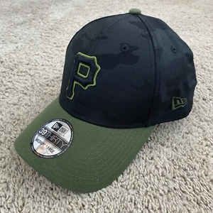 Pittsburgh Pirates New Era 39Thirty Classic Hat Black Camo Flex Mens M/L Cap - Picture 1 of 7