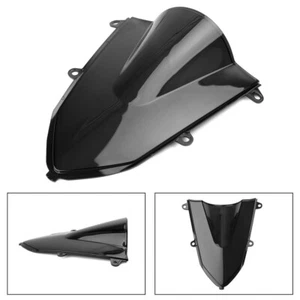 Black Double Bubble Windscreen Windshield ABS Fit For Honda CBR500R RA 2019-2022 - Picture 1 of 7