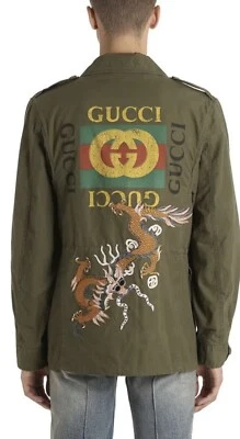 Nuevo con etiquetas Abrigo Chaqueta Gucci Verde Dragon Field Talla - 54 Xl Agotado Foto 1 de 4
