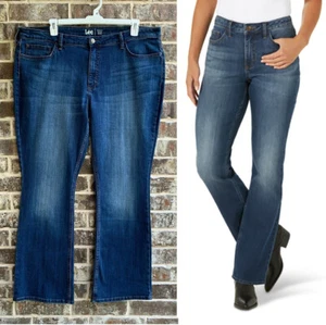 Lee Women's Mid-Rise Bootcut Jeans Mid Rise Regular Fit Blue Size 22 - Picture 1 of 7