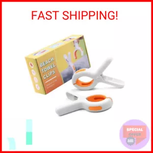 Coideal Beach Towel Clips Plastic, 6 Pcs Large Clothes Pins Pool Chairs Clips La - Picture 1 of 2