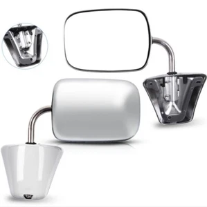 Pair Chrome Side Door Mirrors For Chevy Blazer GMC Jimmy Pickup 1973-1990 1991 - Picture 1 of 4