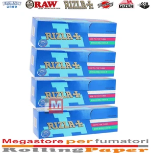 4 X BOX Tubetti Rizla King Size 8mm Con Filtro Tubes Box Da 250 Vuote - Foto 1 di 3