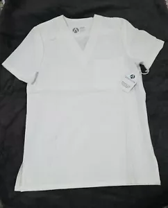 Adar Men Women Medical Nursing Workwear Uniform 1 Pocket V-Neck Scrub Top - Picture 1 of 4