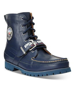navy blue polo boots