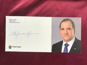 Autogramm STEFAN LÖFVEN-Politik SCHWEDEN-Ex-Ministerpräsident-SAP/SPE-signed-AK - Picture 1 of 2