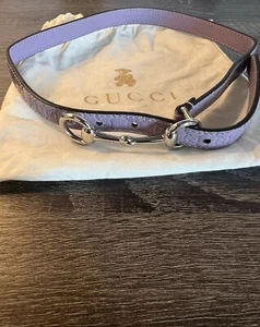 Gucci GG Girls patent leather Purple buckle belt Kids Authentic Gucci. - Picture 1 of 9
