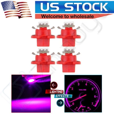 4 X B8.4D Púrpura Rosa LED Medidor de Cluster Bombilla Speedo Tablero de instrumentos Lámparas de luz Foto 1 de 4