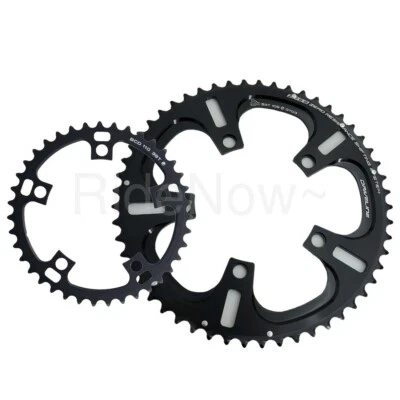 Driveline Road Bike Chainring 53/39T,fit Shimano 10 Speed Crank BCD 110MM Black - Image 1 of 4