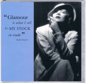 Art Group Greetings Card 16x16cm Picture Marlene Dietrich Glamour is What I sell - Bild 1 von 1