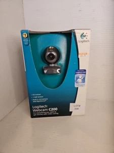 Logitech C200 Webcam USB Built-in Microphone w/RightSound  Black NEW  - Picture 1 of 6
