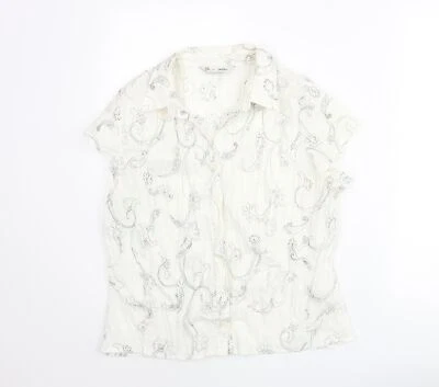 BHS Womens Ivory Polyester Blend Blouse Size 18 - Embroidered - Image 1 of 4