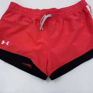 Under Armour Girls Shorts Extra Large Pink Black Sprint Running Gym Youth XL - Picture 1 of 3