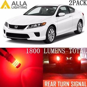 Alla Lighting LED Rear Turn Signal Blinker Light /Brake Bulb Red Lamps for Honda - Picture 1 of 10