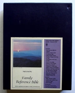 Nelson Family Reference Bible Catholics 744W Sealed White Imiitation Leather Box - Imagen 1 de 4