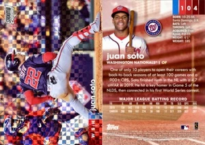 Topps Stadium Club 2020 cromado Juan Soto X-Fractor #104 SSP Iconic Shuffle - Imagen 1 de 3