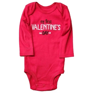 Carters Infant Boys & Girls Red My First Valentines Day Red Bodysuit 3 Months - Picture 1 of 2
