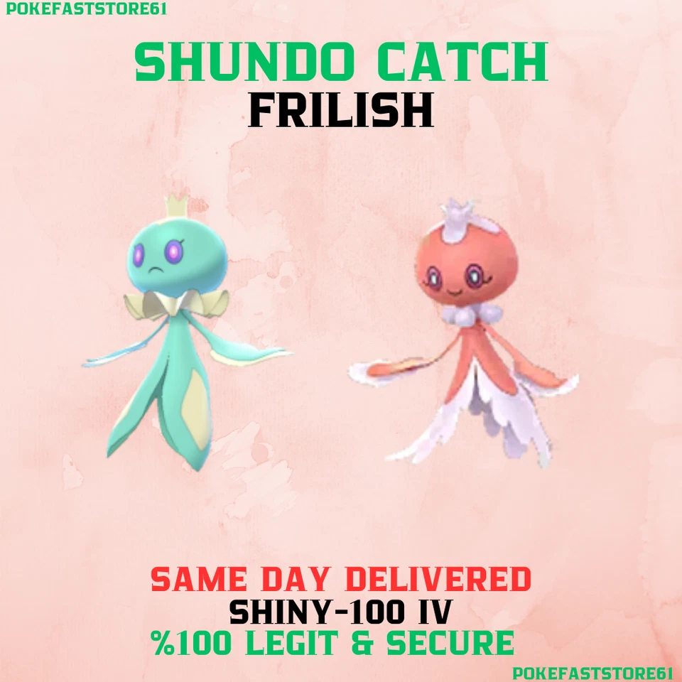 Pokemon Go Frilish  Shundo Catch✨Shiny - 100 iv✨Same Day Delivered✨Jellicent - Image 1 of 1