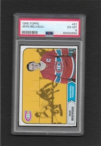 1968 JEAN BELIVEAU TOPPS #61 CANADIENS PSA 6 - Picture 1 of 2