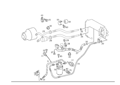 Tubería original Mercedes-Benz 202-830-47-15 Foto 1 de 2