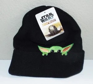 Neu mit Etikett Star Wars Mandalorian Baby Yoda Grogu schwarze Beanie Winter - Bild 1 von 1