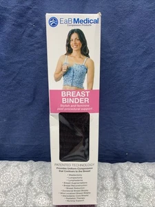 Nuevo en caja Carpeta de senos forrada médica EAB Expand-A-Band talla L forrada negra sellada - Imagen 1 de 6