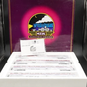 AMTRAK Superliner Set 4 carrozze passeggeri treno calibro O MTH #20-6524 NUOVO! - Foto 1 di 8