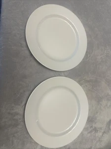 Bernardaud Atlantide Blanc weiß Mittagessen 8,5" Teller (2) eingestellt. - Bild 1 von 5
