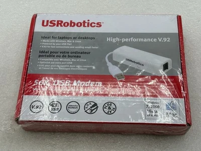 US Robotics 56K USB Modem 5637 USR5637 V.92 NEW IN BOX SEALED. Linux, Mac,Window - Image 1 of 4