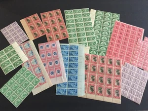 US STAMPS Huge CV$$ of Early Classic Commem & BOB Partial Sheets Huge Value MNH - Picture 1 of 7