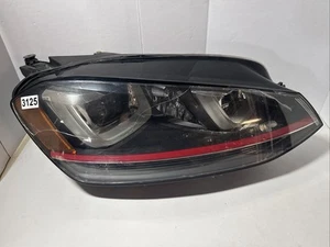 Volkswagen Golf GTI 2015-2017 RH Passenger HID Headlight 5GM941754A CRACKED LENS - Picture 1 of 19