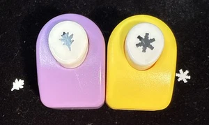 Pair -Mcgill Craftivity- Scrapbook Micro Snowflake & Leaf Paper 1/4” Free Ship - Picture 1 of 3