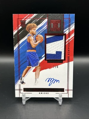 2021-22 Panini Impeccable Miles McBride /8 FOTL Rookie Auto RC Knicks - Image 1 of 2