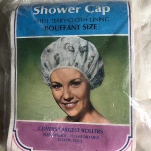 Vintage Shower Cap Jac O Net Bouffant Size Waterproof Comfortable Elastic Edge - Picture 1 of 5