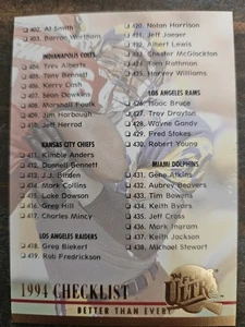 Checklist: 402-477 1994 Ultra #524 - Picture 1 of 2