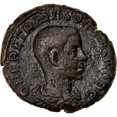 [#906500] Coin, Herennius Etruscus, As, 250, Rome, Rare, VF, Copper, RIC:167, a - Image 1 of 2