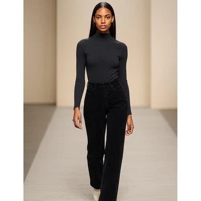 SONOMA Genuine Leather Pants Women’s Size 8 Black 100% Leather Vintage High Rise - Image 1 of 4