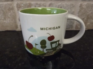 Tazza caffè Starbucks Michigan You Are Here Collection 14 oz Mackinac Bridge 2015 - Foto 1 di 8