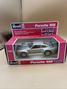 1/24 Revell Silver Porsche 959 1987 Die Cast Car Doors Open - Bild 1 von 6
