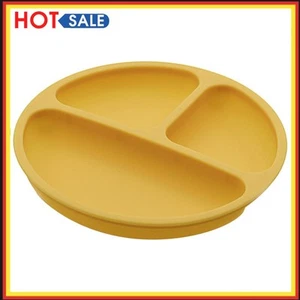 Baby Silicone Plate Non-Slip Toddler Dishes Food Feeding Training Bowls (Yellow) - Bild 1 von 8
