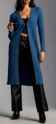 Plumero texturizado DOLAN Anthropologie longitud extrema azul talla XL cintura... Foto 1 de 4