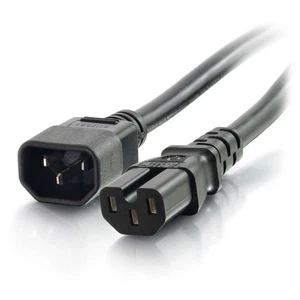 C14 to C15, 3 Feet, C2G Power Cable - 14AWG - Black (IEC C14 to IEC C15) - Picture 1 of 4