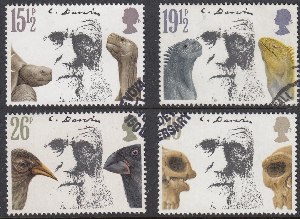 GB 1982  Charles Darwin set  SG 1175 - 1178  fine used - Image 1 of 1