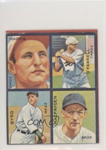 1985 1935 Goudey 4-in-1 Reprints Pepper Martin Bob O'Farrell Danny MacFayden #4F
