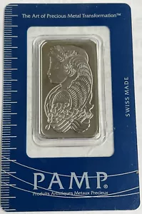 1 oz. Sztabka palladowa - PAMP Suisse - Fortuna - 999,5 drobna w zapieczętowanym teście certyfikacyjnym - Zdjęcie 1 z 8