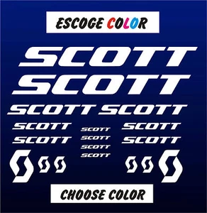 KIT PEGATINAS STICKERS VINILO BICICLETA BIKE- SCOTT STICKER - BICI Diseño 2 - Picture 1 of 14