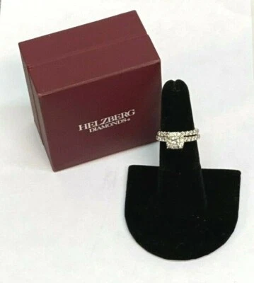 Helzberg 14k Carat White Gold 1-1/2 Diamond Engagement Ring Certified $3499 - Image 1 of 4