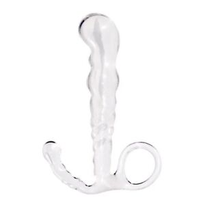 Ribbed Dual Perineum & Prostate Massager II Pull Loop Ring Anal Sex Toys for Men