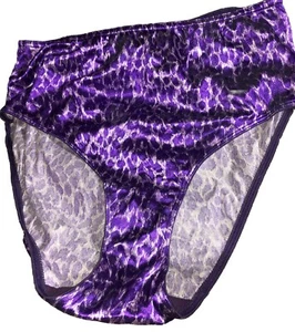 Vintage Cacique Second Skin flüssiger Hochglanz Satin hochgeschnittenes Höschen lila Größe 18/20 - Bild 1 von 8