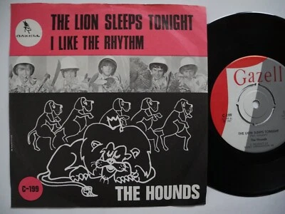 HOUNDS Lion Sleeps Tonight / I Like The Rhythm 45 7" single 1967 Sweden VG+ - Image 1 of 2